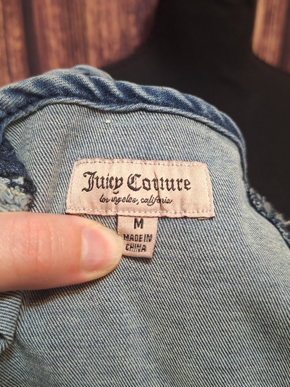 Juicy Couture Sweetheart Neckline Denim Zip Up Dress Size Medium NWT - Picture 7 of 8